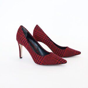 Brooks Brothers Red Fleece Heels size 8 Houndstooth Pumps Holiday Office Preppy